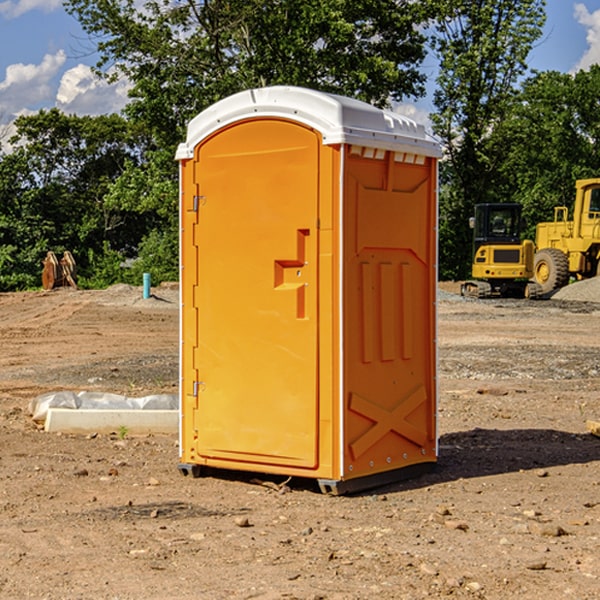 how often are the portable restrooms cleaned and serviced during a rental period in Asotin